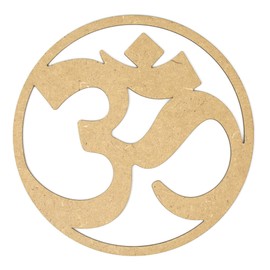 CONTRAXT Ohm Sign Spiritual Decoration Wood. Mandala Wall Picture Made of Wood Vintage Meditation Accessories India Indian OM Sign Symbols Decoration Buddha Wall Decoration Esoteric Decoration (Ohm,