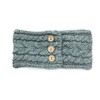 Aran Traditions Donegal Cable Knitted Style Button Headband (Jade)