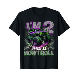 Im 2 Years Olds Monster Truck 2nd Birthday Boy Gifts Outfit T-Shirt