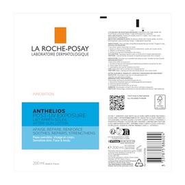 La Roche Posay Sensitive After-Sun Milk for Sensitive Skin, Intensive Moisture, with Panthenol, Thermal Water and Glycerin, Anthelios Post UV, 200 ml
