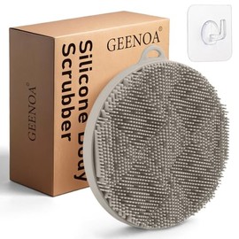 Limpiador corporal de silicona para ducha, esponja de silicona para hombres y mujeres con cerdas onduladas y mango antideslizante, exfoliante corporal para súper espuma y limpieza profunda