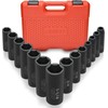 Neiko 02476A 1/2" Impact Socket Set, 14 Piece 6 Point