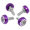 uxcell Purple Silver Tone License Plate Bolts Screws Car Ornament