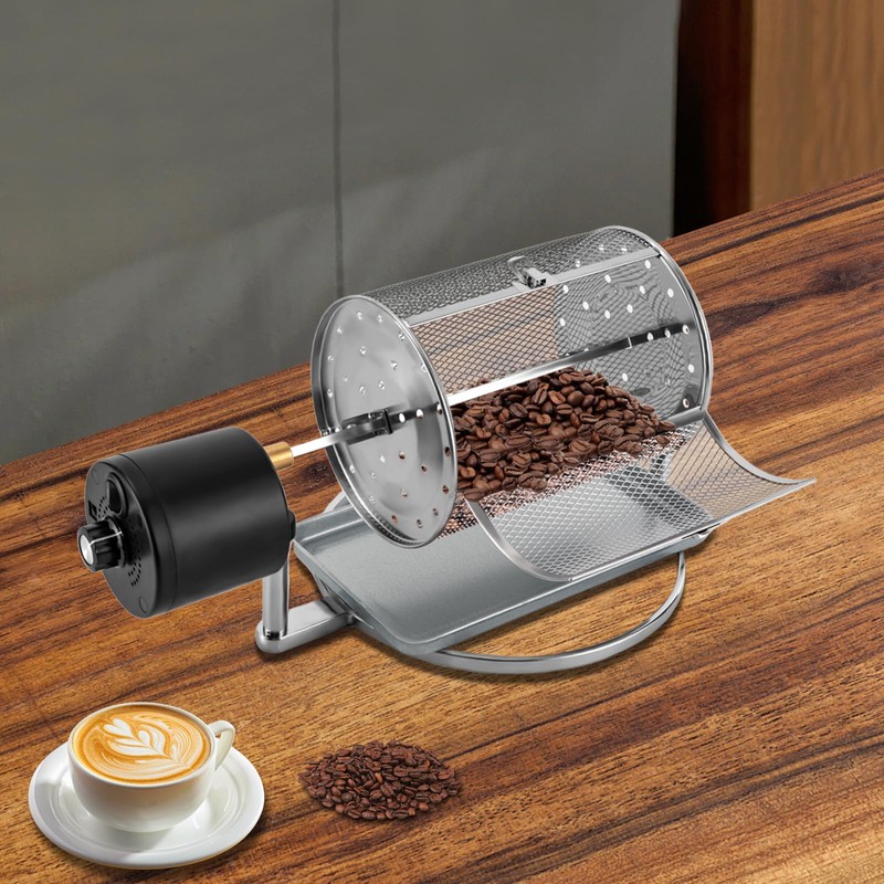 KOLHGNSE Electric Coffee Roasting Machine, Drum Baked Beans Coffee Machine,