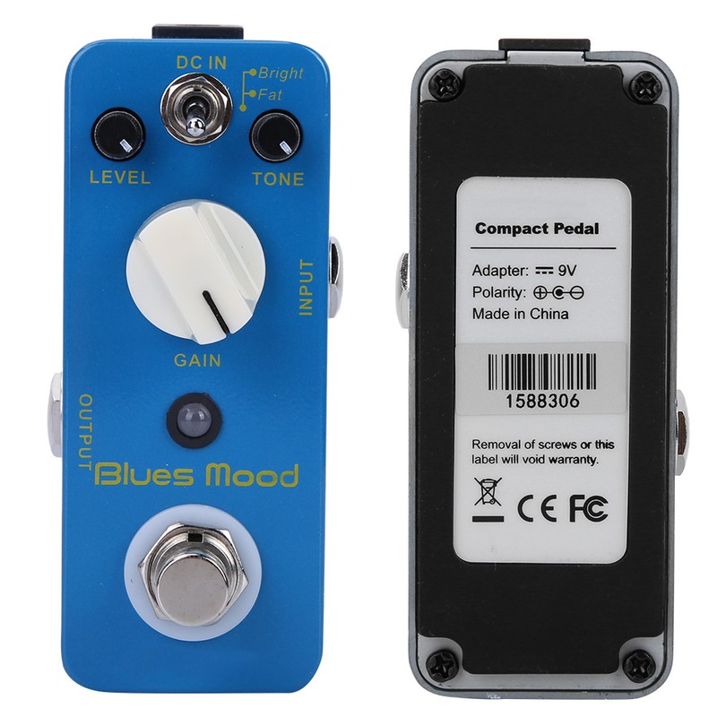 Blues Style Overdrive Guitar Effect Pedal 2 Modes(Bright/Fat) True Bypass