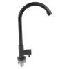 G1/2 Faucet 90 Degree Rotating Single Cold Matte Black Water