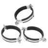SHINEOFI 3pcs Adjustable Metal Carbon Steel Pipe Support Clamp Versatile