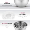 FineDine Stainless Steel Mixing Bowls Set with Lids, Home Kitchen