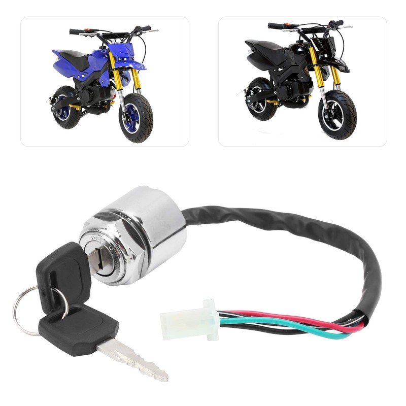 Motorcycle Electric Bike Ignition Switch Set with Universal Key Replacement