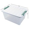 Parlynies 35 Quart Latch Box, Plastic Storage Bins with Lids,