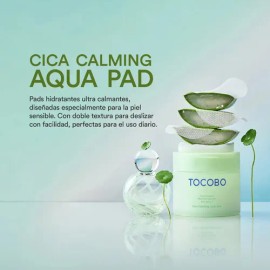 Tocobo Cica Calming Aqua Pad Toner Pads Refrescantes Momento de aplicación Día/Noche Tipo de piel Sensible