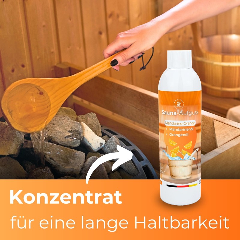 Sauna Infusion Sauna Infusion Steam Bath Concentrate Mandarin Orange Composition