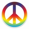 2 x 10cm/100mm Peace Window Cling Sticker Car Van Campervan