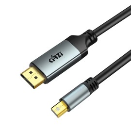 Kirzi 8K Mini DisplayPort to DisplayPort 1.4 Cable 15ft, [8K@60Hz, 4K@144Hz, 2K@240Hz] 32.4Gbps Bi-Directional, HDR, G-Sync, Mini DP [Thunderbolt 2 Compatible] for Gaming Laptop, MacBook, Monitor
