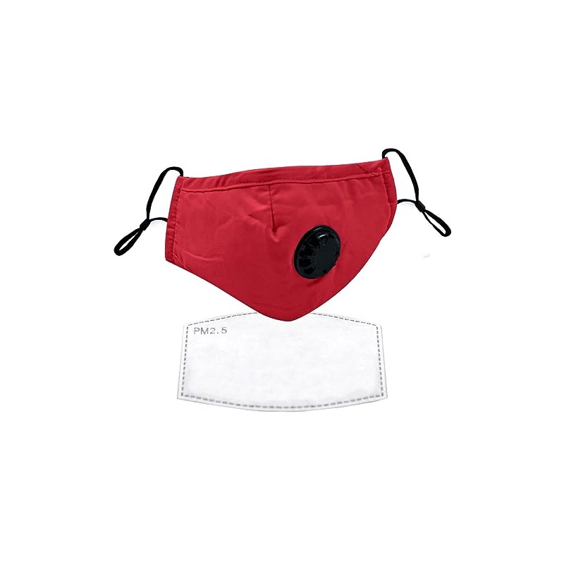 Triplast Red Washable Face Masks With Filters Adjustable And Reusable