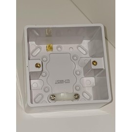 Éabcon Extra Deep Surface Mounted Back Box/Pattress 1 Gang Single 47m - White