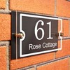 Badgemaster Layered Glass Effect Modern Anthracite Acrylic House Number Sign