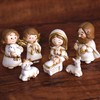 Colorful Nativity Scene Figurine Set Cute Animals Rugged Lightweight Reliable