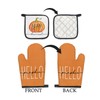 FIicy Fall Oven Mitts and Pot Holders Sets, Pumpkin Autumn