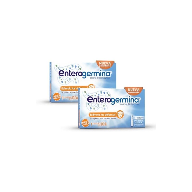 Enterogermina probióticos 2 billones, vial sin refrigeración, 20 ampolletas.
