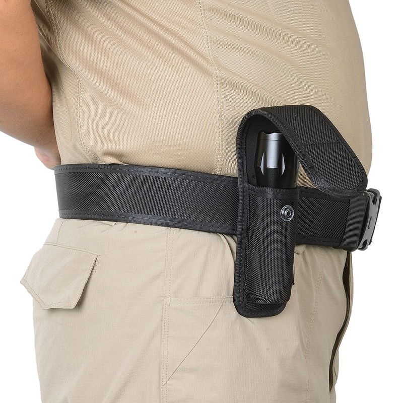 TAFTACFR Molded Flashlight Pouch Tactical Flashlight Holster with Hidden Snap