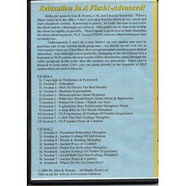 Anxiety Stress Worry Depression Release Hypnosis CD (7 Guided Imagery Sessions on 2 CDs) Neuro-Vision Relax in A Flash! - Advanced! Relieves Nervousness & Tension Creates Peaceful Relaxation