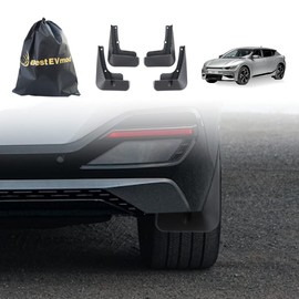 BestEvMod for EV6 Mud Flaps Non-GT Splash Guards Accessories,Splash Guard Fender (Set of 4) No Need to Drill Holes Fit for 2022-2024 Kia EV6 Accessories(Wind Version & First Edition & Light Version)