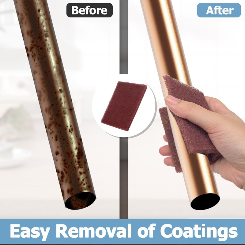 Nukogcd Industrial Scouring Pads, Red Abrasive Finishing Pads, 2-Pack