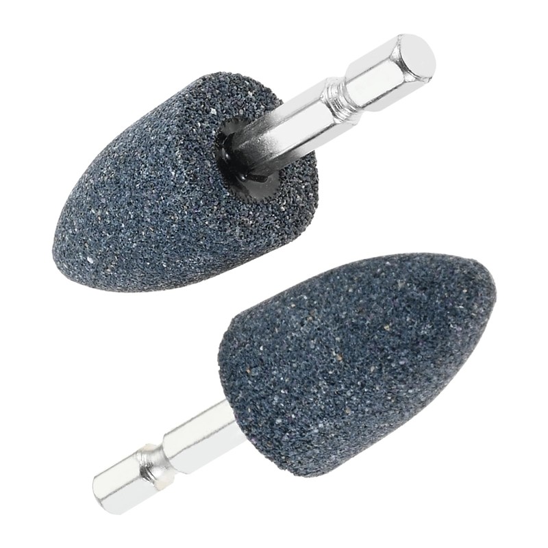 dophee 10Pcs 25mm Cone Shape Aluminum Oxide Mounted Grinding Stones