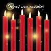 AFINETH Red Flameless Taper Candles with Rmote, 9.6" Real Wax