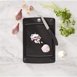 Epicurean All-In-One Cutting Board with Non-Slip Feet and Juice Groove, 10" × 7", Slate/Black