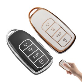 2 Pcs Car Key Fob Cover - 360° Protective TPU car key cover,Compatible with Chery Tiggo 8/7/Pro, Omoda 5, Jaecoo 7, Etc(4 Buttons, Universal Fit)