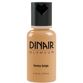 Dinair Airbrush Makeup Foundation | Honey Beige | GLAMOUR: Natural, Light coverage, Matte 1/2 oz.