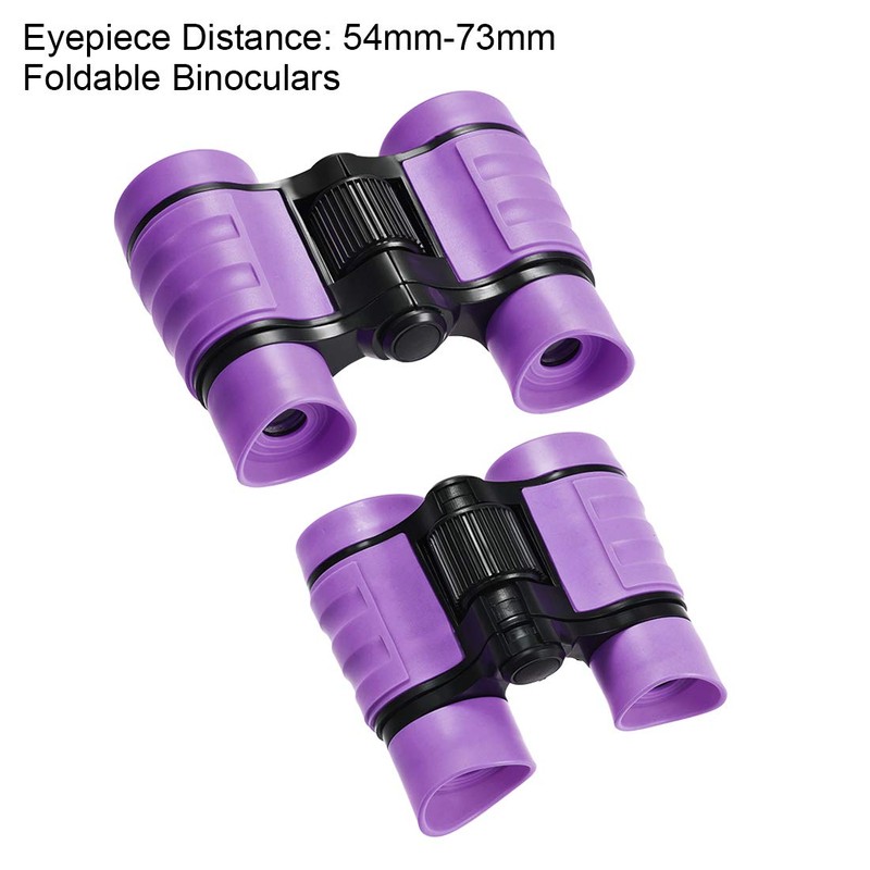 sourcing map Binoculars 4X30 Compact Foldable Binoculars Shock Proof Purple