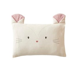 Vertbaudet Cotton Gauze Baby Sleeping Bag, White, Animal Print, 40 x 60 cm, Pillowcase