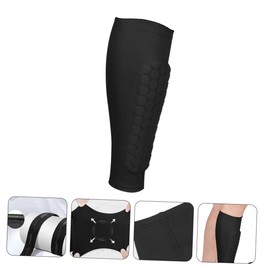 FRCOLOR 1Piece Calf Sleeve for Men Breathable Leg Guard Stylish Protection for Basketball Soccer Running and More for Sports Fitness and Comfort Outdoor Activities Single Black