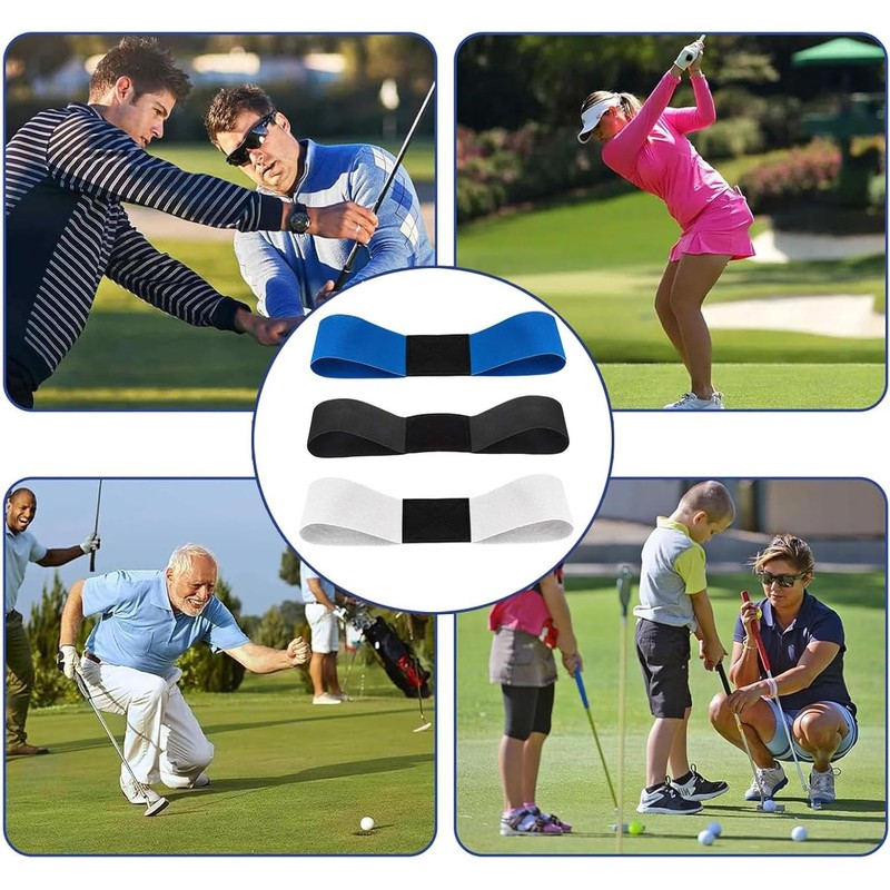 3pcs Golf Swing Arm Band,Golf Corrector, Golf Balls Elastic Band,Swing