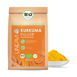 LINEAVI LINEAVI Kurkuma Pulver Bio 1000g, fein gemahlene Kurkuma-Wurzel in Bio-Qualit?t, ideal zur Zubereitung einer Goldenen Milch, als Zugabe in Getr?nken oder asiatischen Gerichten