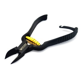 Professional Heavy Duty Nail Clipper Black With Gold Spring Barrel Chiropody Podiatry Nails Cutter Nipper Trimmer