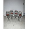 STELLA ARTOIS 33CL BEER GLASS SET OF 4 GOLD RIMMED