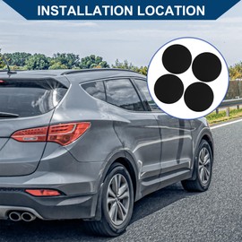 Hihaha Car Wheel Center Cap Sticker/for Car/Aluminum Alloy 50mm / 4 Pcs Black