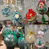 MIKAILE 6cm Christmas Transparent Hollow Ball Fillable Handmade DIY Ornament