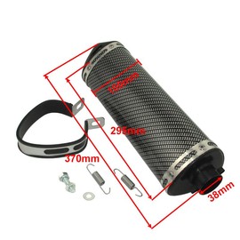TC-Motor 38mm Silence Exhaust Muffler With Removable Silencer Clamp For 125cc 140cc 150cc 160cc Pit Dirt Bike ATV Quad Motorcycle Motocross XR CRF KLX SSR Stomp Thumpstar