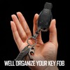 KeyUnity KM13 - Llavero giratorio con anillo en D, llavero