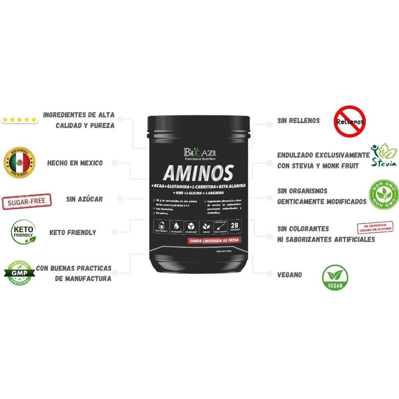 Aminoacidos Esenciales Bcaa Carnitina Glutamina Beta Alanina Hmb Arginina Glicina
