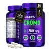 Picolinato de Cromo 200 mcg con Semilla de Chía Suplemento Vegano Sin Gluten Sin OGM 60 Cápsulas Sin Sabor Suplint