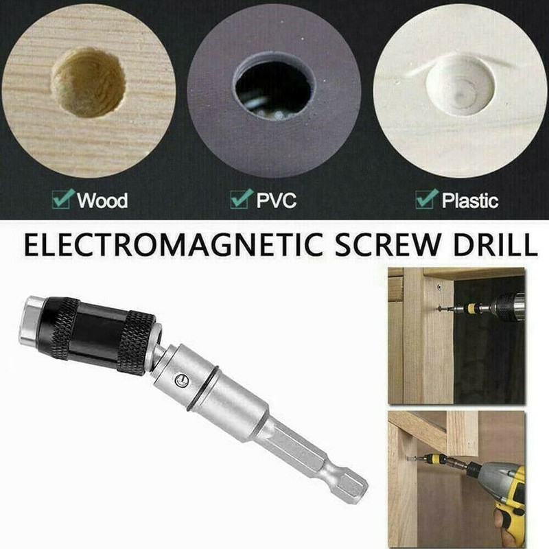 Magnetic Pivot Drill Bit Holder Steel Impact Pivoting Swivel Screw