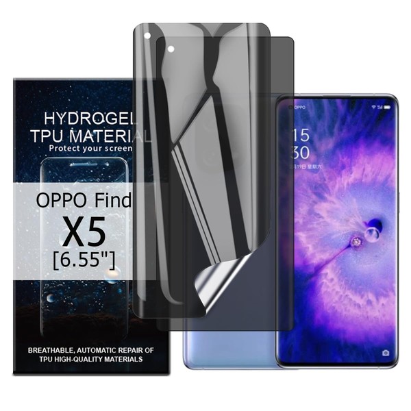 Glcrrpu 2 Pack for OPPO Find X5 5G[6.55"] Privacy Hydrogel