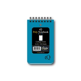 iScholar Double Wire Poly Memo Book, 3 x 5", Top Open, Color will Vary (94350)