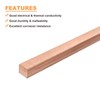 sourcing map Copper Flat Bar, 1/4" Thickness x 1/4" Width